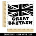 thumbnail image 2 of Great Britain with Waving Flag Union Jack Cute Self-Inking Rubber Stamp Ink Stamper - Red Ink - Large 1-1/2 Inch, 2 of 7