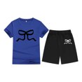 thumbnail image 5 of Gyexs Short Sets for Girls Size 3T-4T Fashion Cool Bowknot Printed Design Oversized Pullover Tops Shorts 2 Piece Outfits Spring Summer Clothes A01-BU2 3-4 Years, 5 of 5