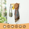 thumbnail image 5 of Wall Mounted Wood Coat and Hat Rack, 6 Hooks, Light Brown, 5 of 6