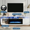 thumbnail image 4 of Fireplace TV Stand with 36 Inch Electric Fireplace, Entertainment Center with Fireplace, 2-Tier TV Stand with Storage & LED, for TVs Up to 80", 4 of 7