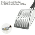 thumbnail image 4 of OAZOUF Stainless Steel Cat Little Scoop: Metal Cat Scooper with Ergonomic Handle & Buckle for Easy Waste Removal and Cleaning (Black), 4 of 12