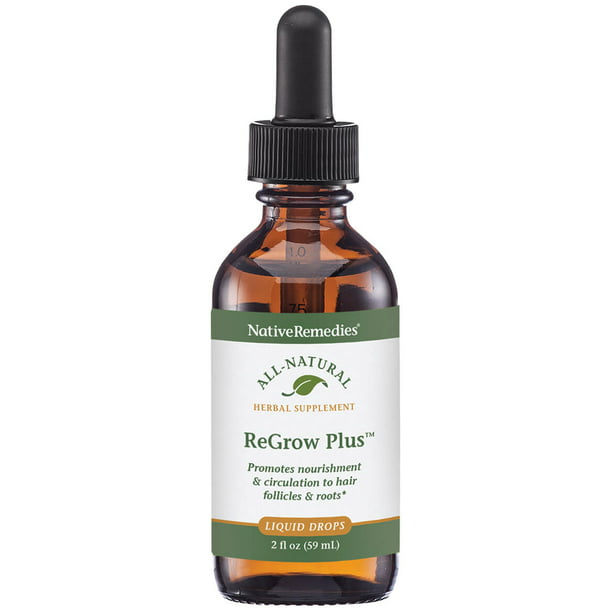 Native Remedies ReGrow Plus Natural Herbal Remedy for Healthy Hair, 2 Fl  oz. 