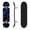 Color2, variant on 31"x8" Complete Skateboards for Beginners, Futuristic Hexagonal Glowing Orange Neon Effect Double Kick 7 Ply Canadian Maple Deck Skateboard with Wheels, Gifts for Boys Teens