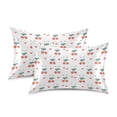 thumbnail image 3 of Ryvnso Satin Pillowcase Cherry and Hearts Pillow Cases Standard Size 30x20in, 3 of 6
