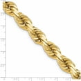 thumbnail image 2 of 14K Yellow Gold 12mm D/C Rope With Fancy Lobster Clasp Chain (28 X 12) Made In Peru 100-28, 2 of 5