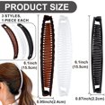 thumbnail image 2 of 3pcs Banana Hair Clips, Non-Slip Large Hair Claws for Women, Classic Double Combs Hairpin Accessories for Thick Thin Fine Curly Straight Long Short Hairstyles, 2 of 6