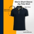 thumbnail image 2 of Men’s Modern Fit Polo Shirt with Zip Placket (S-2XL), 2 of 5