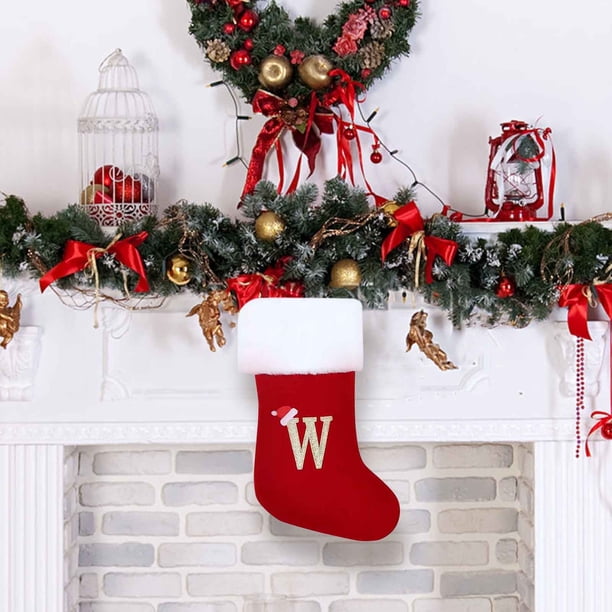 Large Personalized Letter Christmas Christmas Tree Decorative Pendant Candy Bag Christmas Scene Dressing Gift Bag