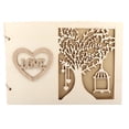 thumbnail image 1 of Álbum de invitados de boda de madera, cuaderno de mensajes para decoración de bodas y compromisos, tipo 2, 1 of 12