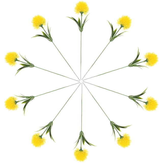 FELTECHELECTR 10Ud Accesorios Decorativos Realistas Flores Artificiales Amarillo