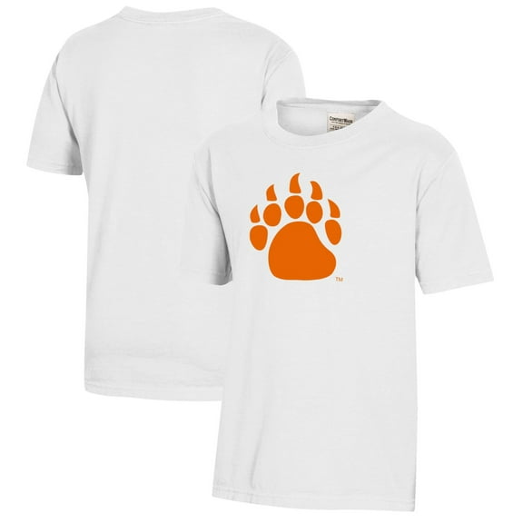 Youth White Mercer Bears Logo Comfort Wash T-Shirt
