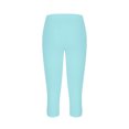 thumbnail image 5 of Lenpel Capri Leggings for Women Soft Comfy High Waisted No See Through Skinny Workout Yoga Capris Running Cropped Pants, 5 of 6