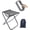 Grey, variant on 16in Tall Camping Stool, Folding Stool with Carry Bag,  Alloy Bracket, 1.5lbs Lightweight, Load Capacity to 200lbs, for Travel, Hiking, BBQ, Fishing, Beach
