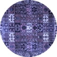 thumbnail image 1 of Ahgly Company Machine Washable Indoor Round Persian Blue Traditional Area Rugs, 8' Round, 1 of 4