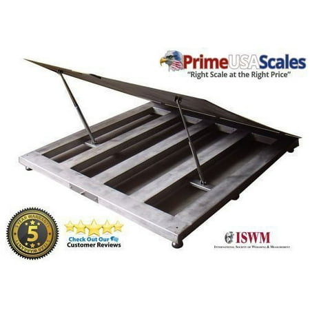 5000 LB x 1 Optima 4 x 4 Stainless Steel Lift Top Complete Washdown Floor Scale