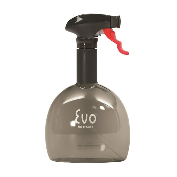Evo Original Oil Sprayer, Non-Aerosol for Olive Oil, Cooking Oils, and Vinegars, Charcoal, 18-Ounce Capacity