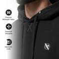 thumbnail image 2 of Hayabusa Men's Midweight Pullover Hoodie - Black, Medium, 2 of 6