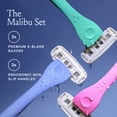 thumbnail image 2 of Billie 3-Blade Women's Disposable Razors, The Malibu Set, Women's Manual Razors, 3 Ct, 2 of 10