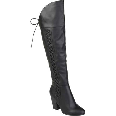 Women's Journee Collection Kaison Extra Wide Calf Over The Knee Slouch Boot Taupe Faux Suede 6 M