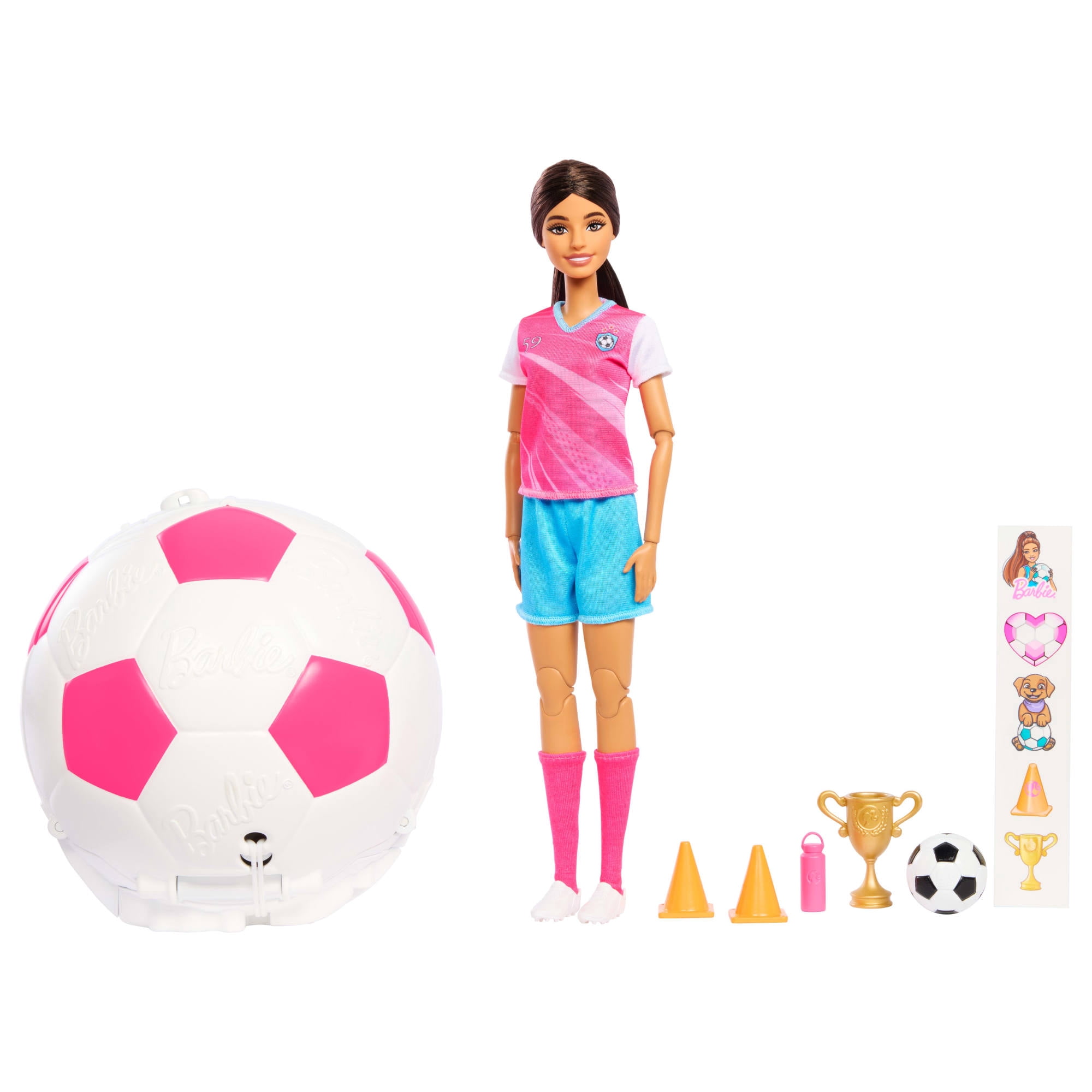 Barbie Extra Poseable Fashion Doll with Pink-Streaked Brunette