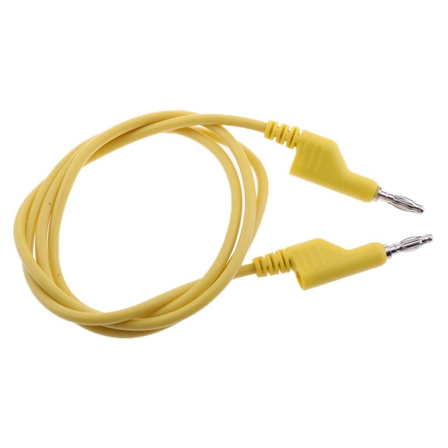 Cable De Prueba De Conector Banana Tipo 4MM De Doble Extremo Apilable Para Pruebas Eléctricas Amarillo claro