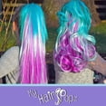 thumbnail image 2 of My Hair Popz Colorful Clip-in Hair Extensions for Kids - Rainbow Unicorn Hair Accessories for Girls, 2 of 6