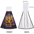 thumbnail image 4 of SKYSONIC Mardi Gras Carnival Party Golden Mask Hanging Hand Towels with Hanging Loop, Hand Towels Soft Thick Dish Cloth Hand Towels for Kitchen Bathroom, with Hanging Loop, 12"x17", 4 of 6