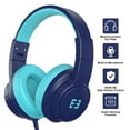 thumbnail image 4 of Seenda HKC308 Kids Headphones, Over-Ear Wired Headphones with Microphone for Kids, Foldable, Audio Share, 85/94dB Safe Volume Control, Blue, 4 of 8