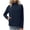 #2_Navy, variant on Women's Stand Collar Zip Jacket Lightweight Fleece-Lined Long Sleeve with Pockets Street Style Casual Winter Warm Outerwear