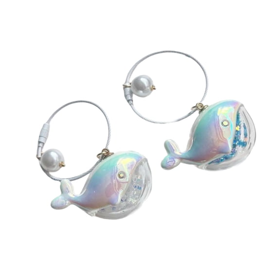 Set of 2 Cute Whale Shape Keychains Fish Shape Key Accessories Acrylic Texture Suitable for Students and Fashion Lover
