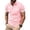 #416-Pink, variant on Mens Color Block Pocket Short Sleeve Button Up Shirt Turndown Collar Breathable for Daily Summer Gift