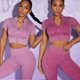 thumbnail image 2 of Traje de yoga sin costuras con cremallera, secado rápido, deportivo, manga corta, cintura alta, pantalones que levantan la cadera, traje para mujer, 2 of 5