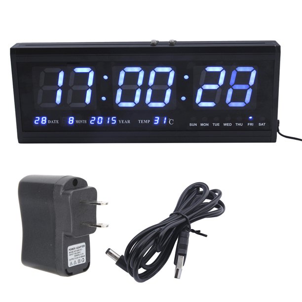 Electronic Clock, Clock Desk Electronic Clock Digital Large LED Wall