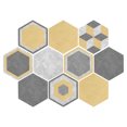 thumbnail image 1 of WEUVEB Crystal Yellow Tile Sticker Tear and Stick Hexagon Wall and Floor Decor, 1 of 8