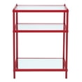 thumbnail image 3 of Furniture of America Tenne Glass Top Side Table, Red, 3 of 6