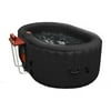 145 Gallon 2 Person Black Oval Inflatable Jetted Hot Tub with Cover
