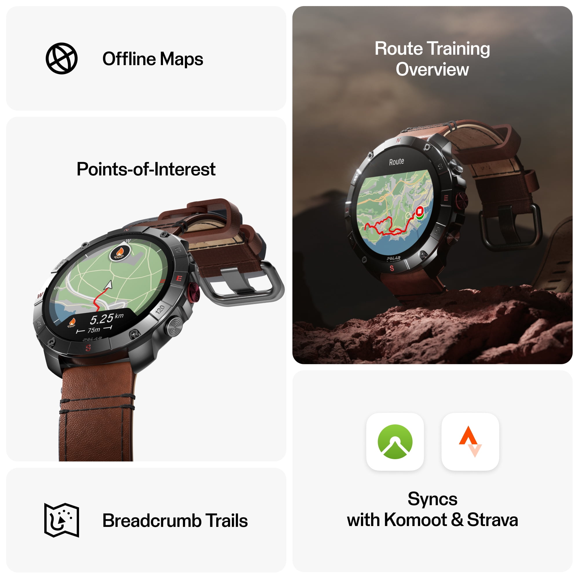 Polar Grit X2 Pro Titan Ultra Premium GPS Smart Sports Watch – Ultimate Outdoor Adventure Watch with Rugged Titanium Design, Advanced Navigation, with an additional leather wristband