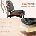 thumbnail image 5 of LainTene Modern Dining Room Chairs Set of 4, Faux Leather and Bentwood Design with Metal Legs, Ideal for Kitchen or Dining Space, 5 of 8