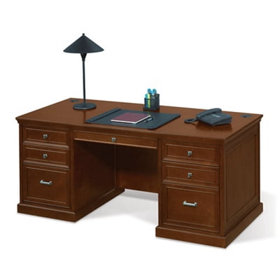 Statesman Executive Desk Light Chestnut Cherry