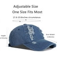 thumbnail image 4 of Vintage Washed Denim Distressed Dad Hats Adjustable Baseball Caps for Men Women, 4 of 7