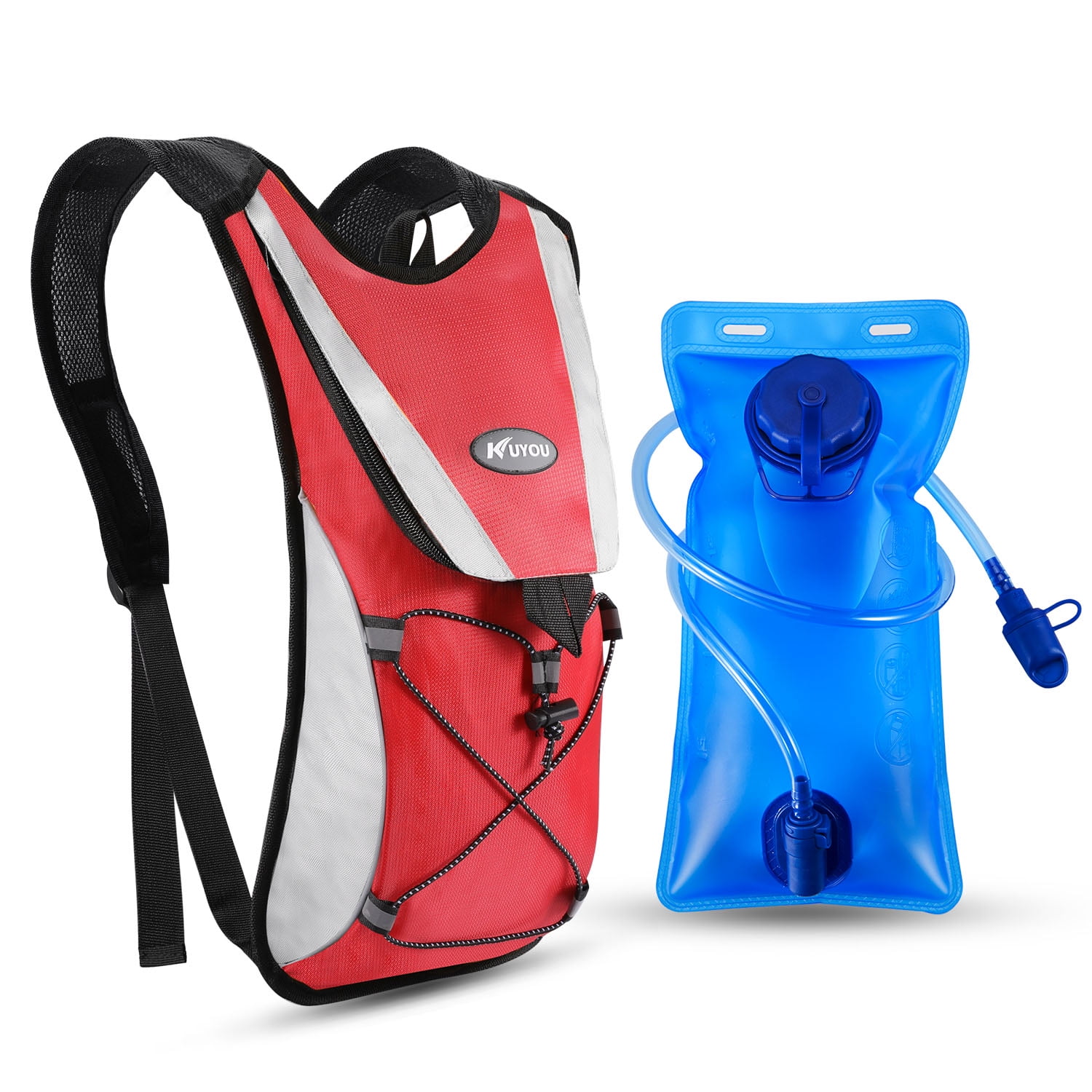 KUYOU Hydration Pack with 2L Hydration Bladder Water Rucksack Backpack  Bladder Bag Cycling Bicycle Bike/Hiking Climbing ,Red - Walmart.com