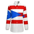 thumbnail image 4 of Puerto Rico Flag Long Sleeve Blouse Woman Streetwear Casual Shirts Summer Oversize Woman Streetwear Clothing Birthday Present, 4 of 7