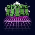 thumbnail image 2 of Mens Minecraft Creeper Holographic Grid Floor T Shirt, 2 of 5