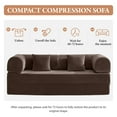 thumbnail image 6 of COOLHUT 78.7" W Combination Sofa, High Rebound Density Sponge Sofa Couch, Two Forms Floor Couch Three Seats Sofa Bed for Living Room, Bedroom, Coffee, 6 of 13