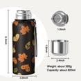 thumbnail image 7 of 20 Oz Fall Autumn Hedgehog Leaves Coffee Tumbler Double Wall Insulated Stainless Steel Water Bottle | Metal Reusable Thermoses Flask with Cup Cap | Leak & Sweat Proof with Anti-Dust Lid, 7 of 7