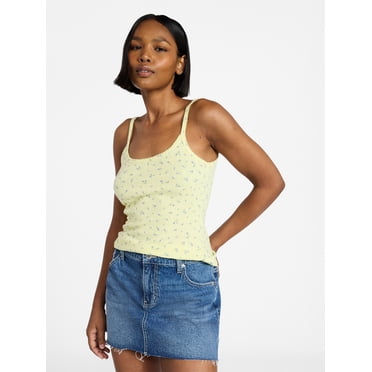 No Boundaries Pointelle Tank Top, Women's XXS-XXL