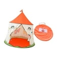 thumbnail image 2 of Tienda de juegos para niños, juguete, tienda de juegos para niños, tipi plegable portátil, con castillo para barbacoas, guardería, naranja, 2 of 8
