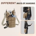 thumbnail image 6 of Unique Bargains Water Bottle Carrier Bag Convenient and Durable Crossbody Water Bottle Holder for Hiking Cycling  Khaki, 6 of 7