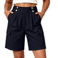thumbnail image 2 of Byworldtasic Women's Lightweight Hiking Shorts with Pockets Running Casual Cargo Shorts for Golf Travel Athletic Camping, 2 of 9