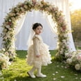 thumbnail image 2 of Xijirk Girls Dresses,And Shine Girls Holiday Party Dress Elegant Gown With Sequins For,Dresses for Girls,Beige,3-4 Years, 2 of 7